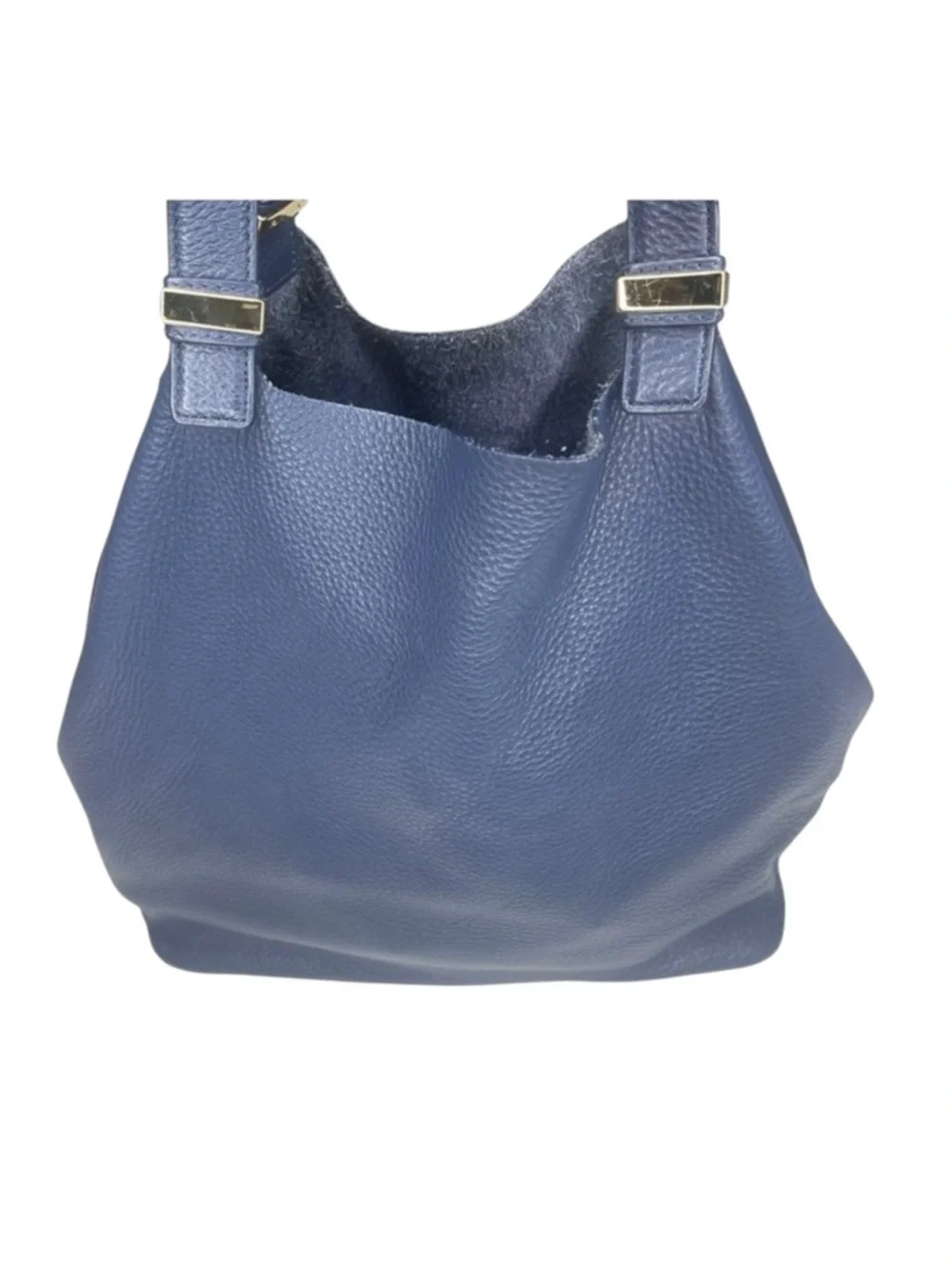 Michael Kors 𖦹 MK Perforated Logo Grab Bag Handbag 𖦹 Navy Pebbled Leather 𖦹